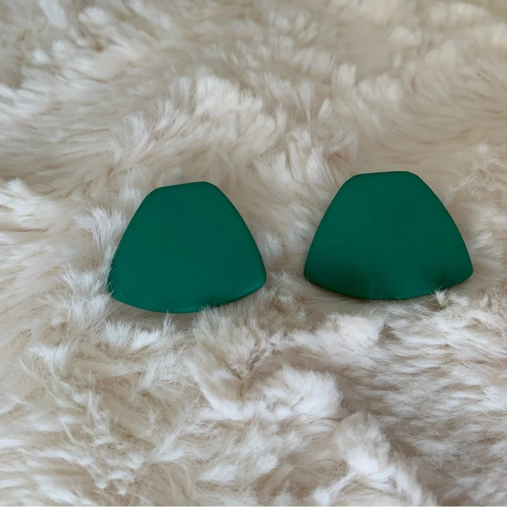 Handmade Green Polymer Earrings